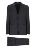 Caruso wool single-breasted suit - Black