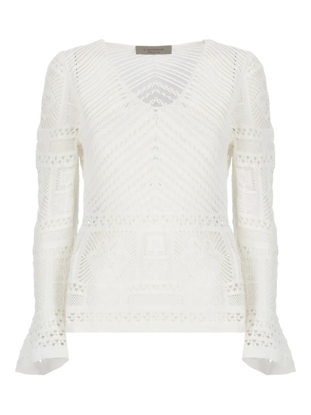 V-neck lace blouse