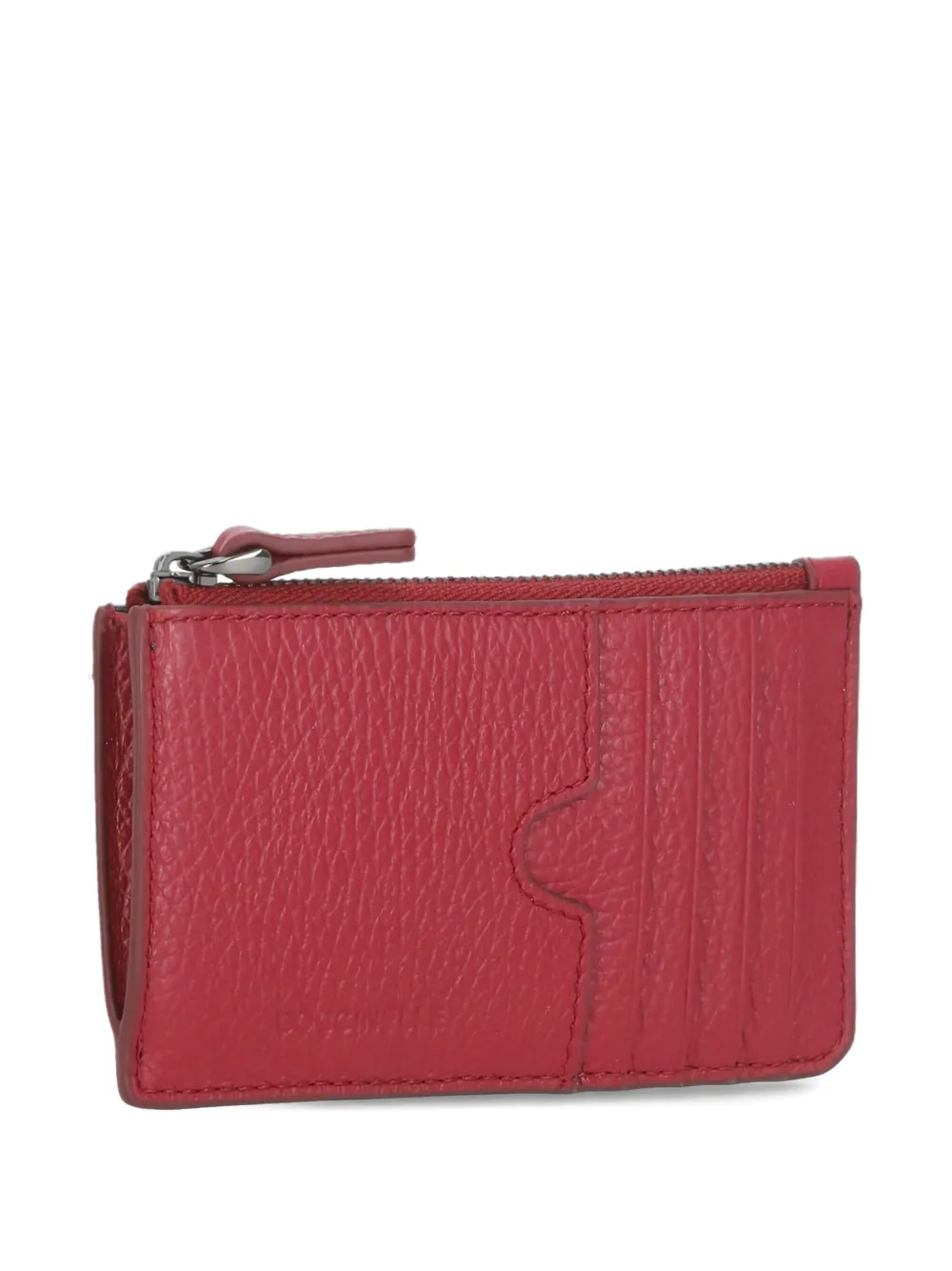 pebbled-leather debossed-logo wallet