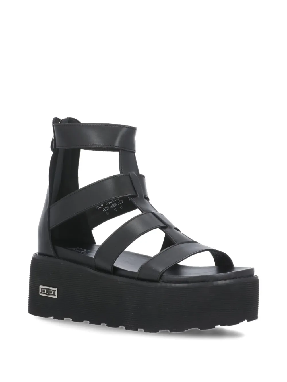 Cult platform caged sandals Black