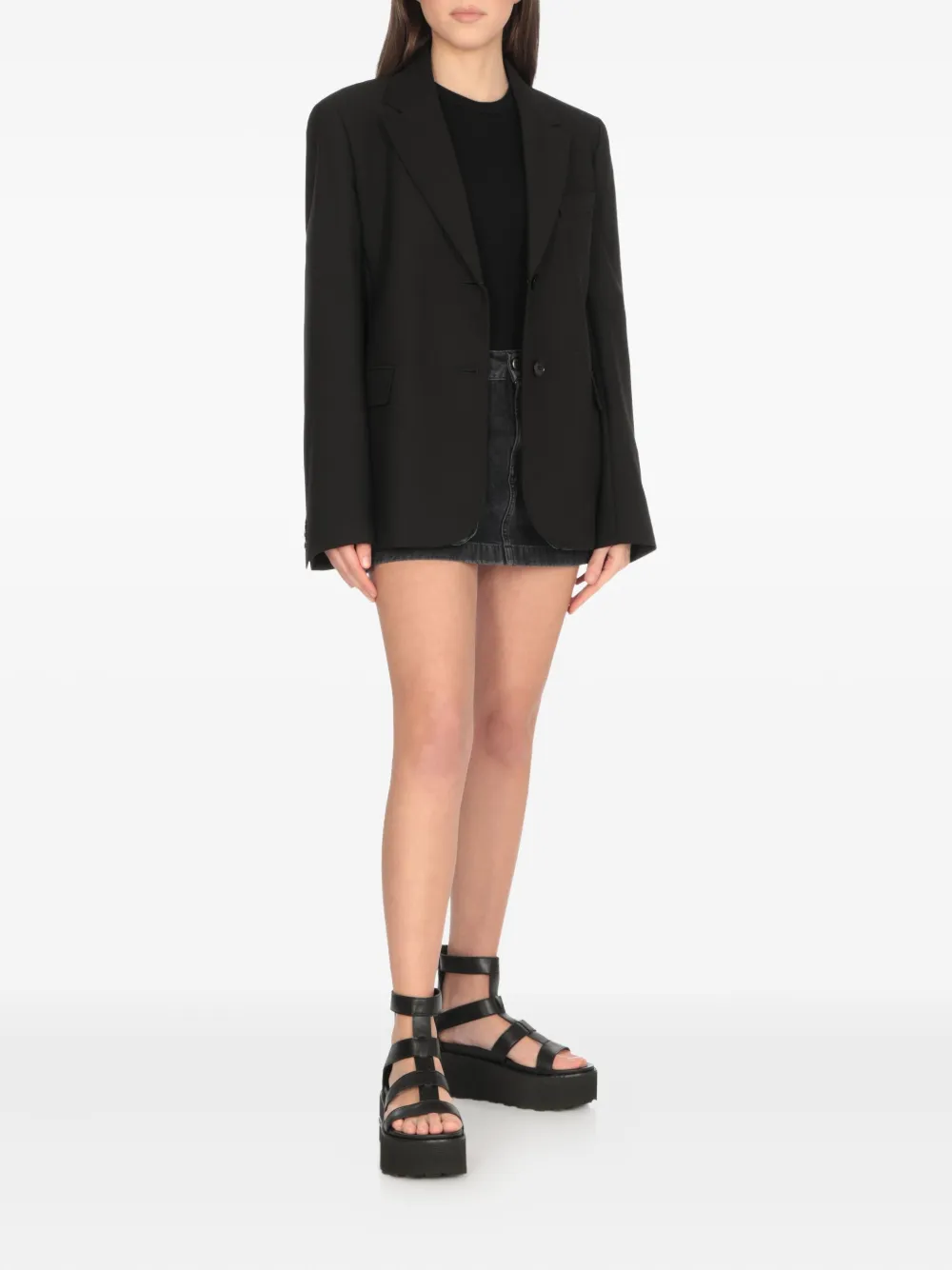 Cult platform caged sandals Black
