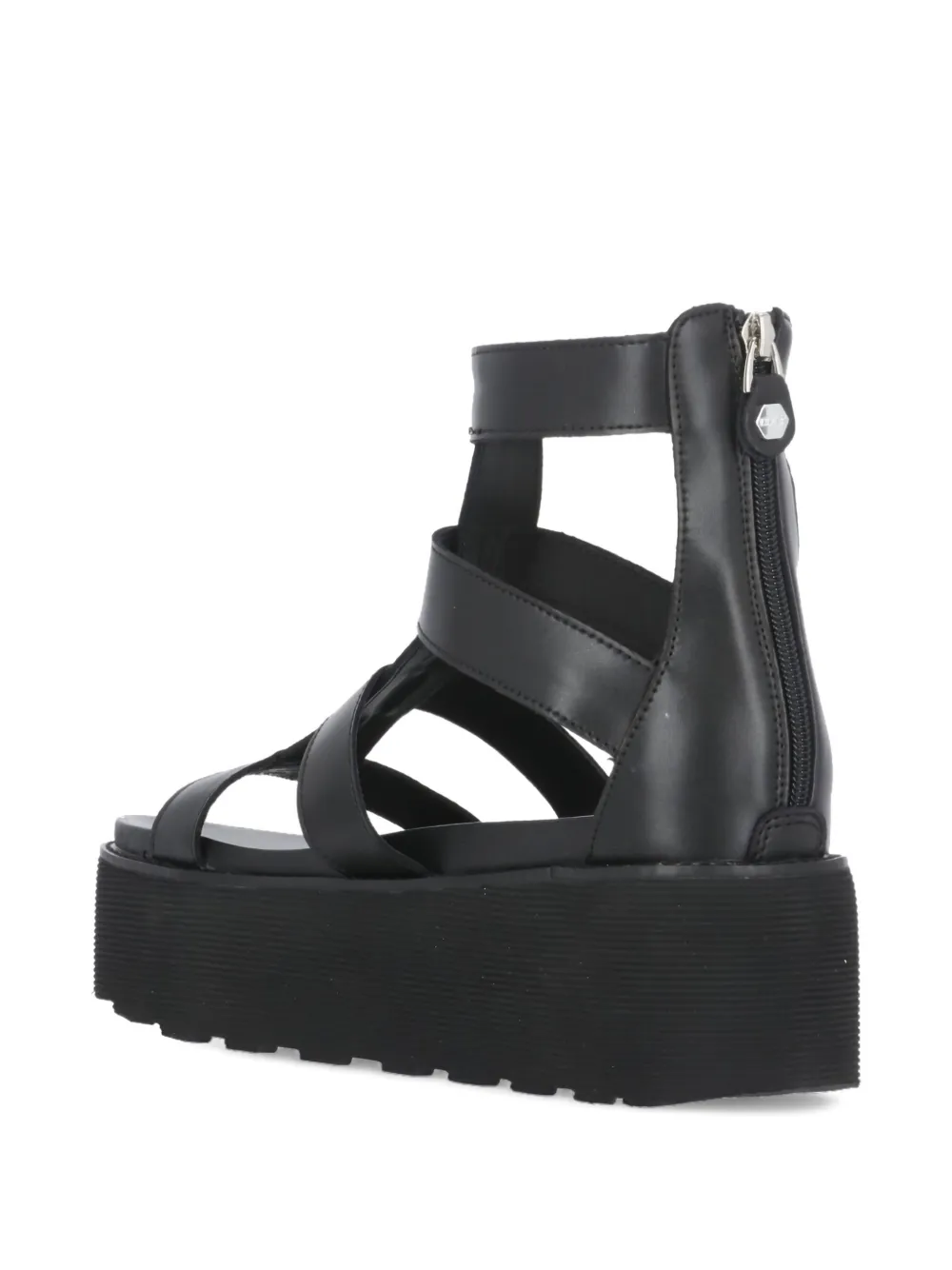 Cult platform caged sandals Black