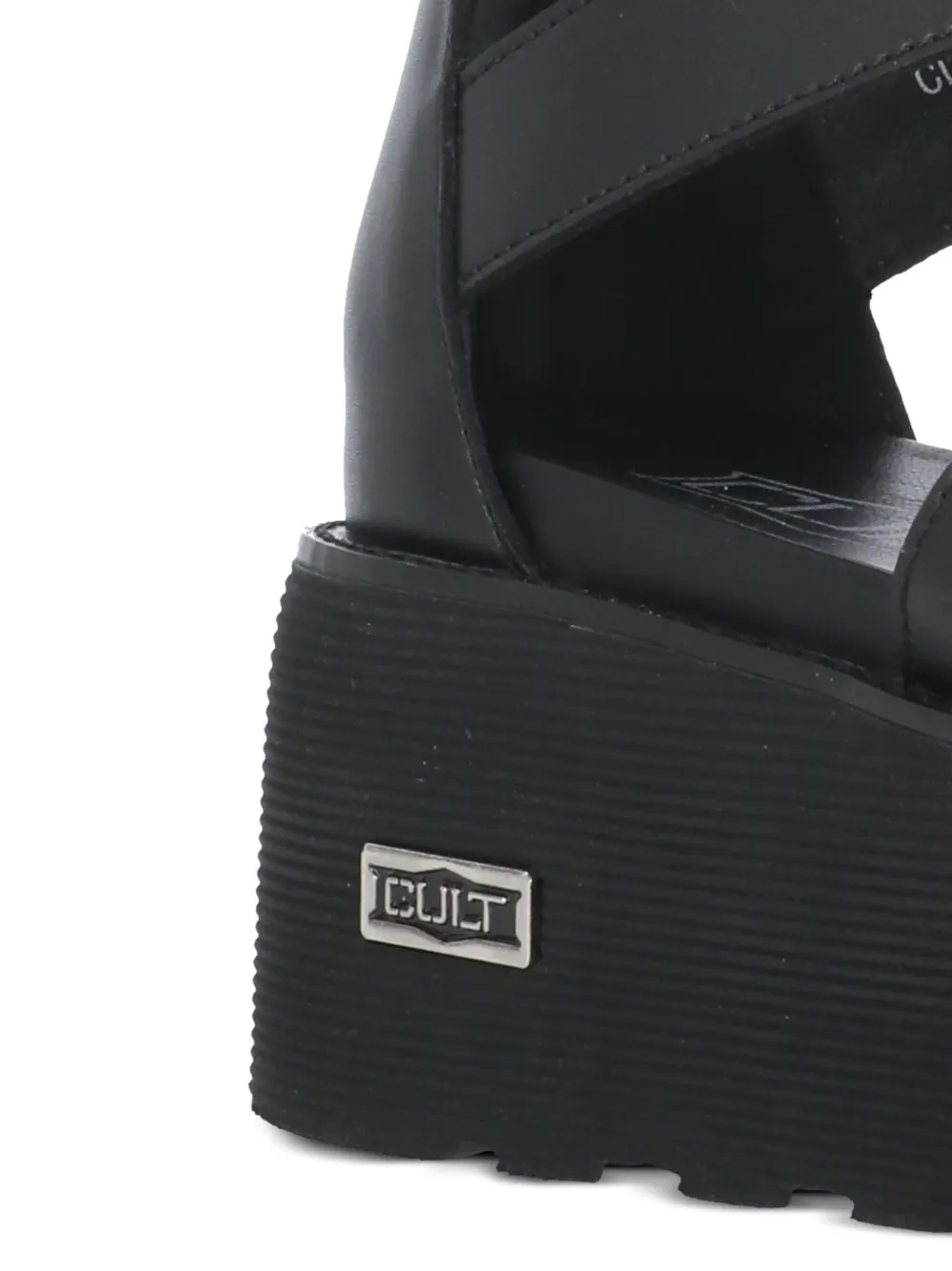 Cult platform caged sandals Black