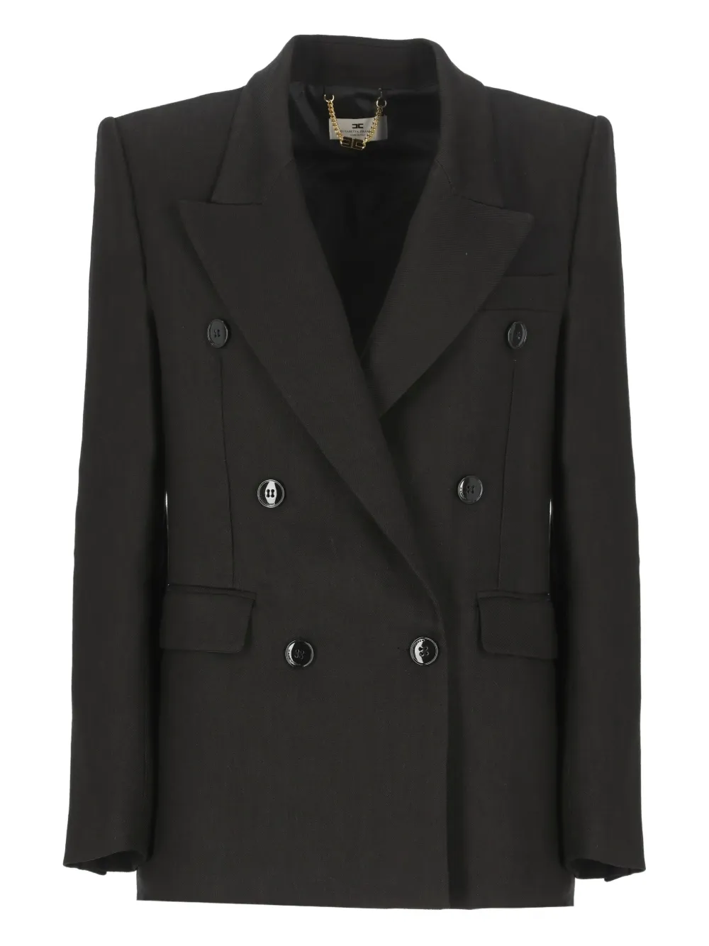 Elisabetta Franchi peak-lapel double-breasted blazer Zwart