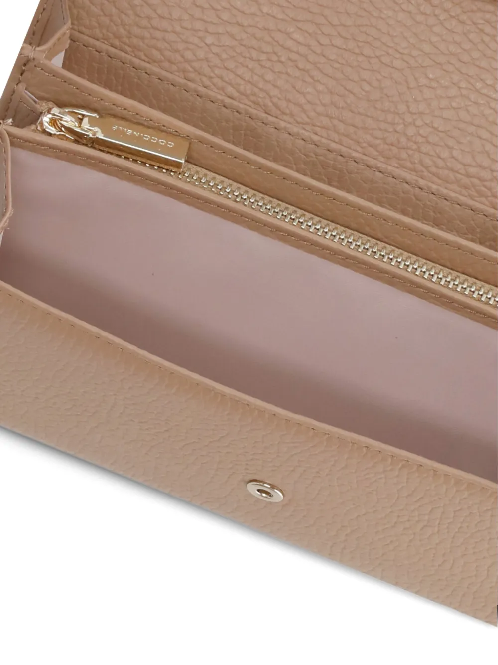 Coccinelle Metallic Soft leren portemonnee Bruin