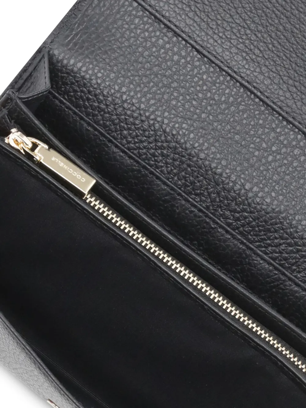 Coccinelle Leather Flap Wallet In Gray