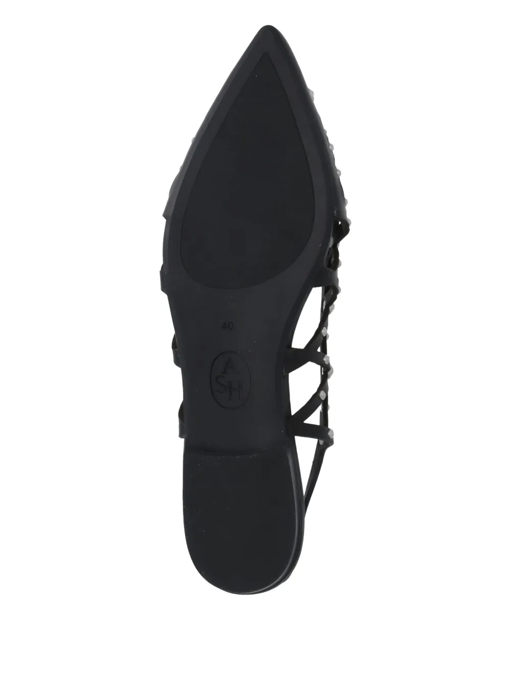 Ash pointed-toe studded shoes Black