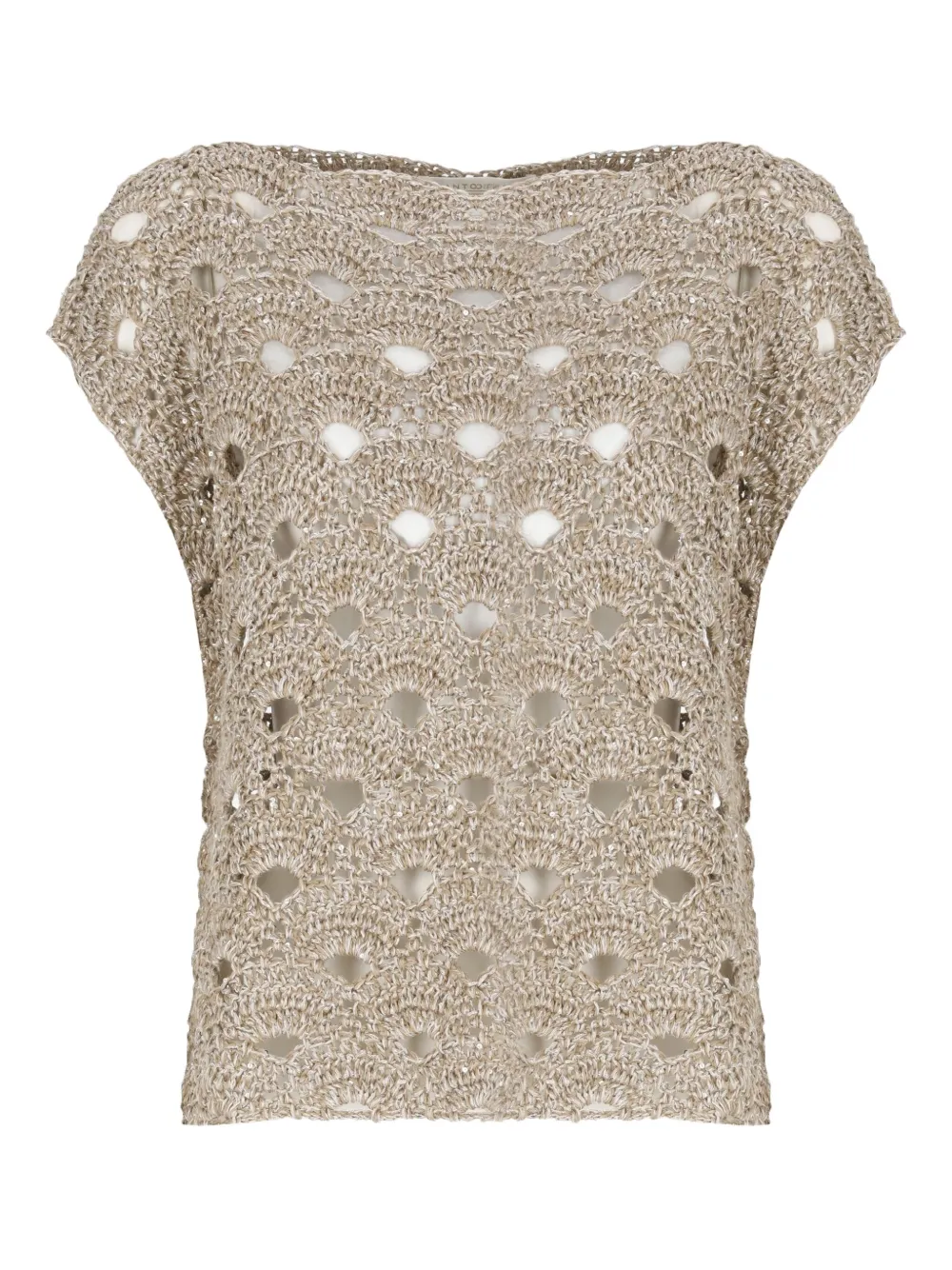 sequin-embellished cut-out knitwear