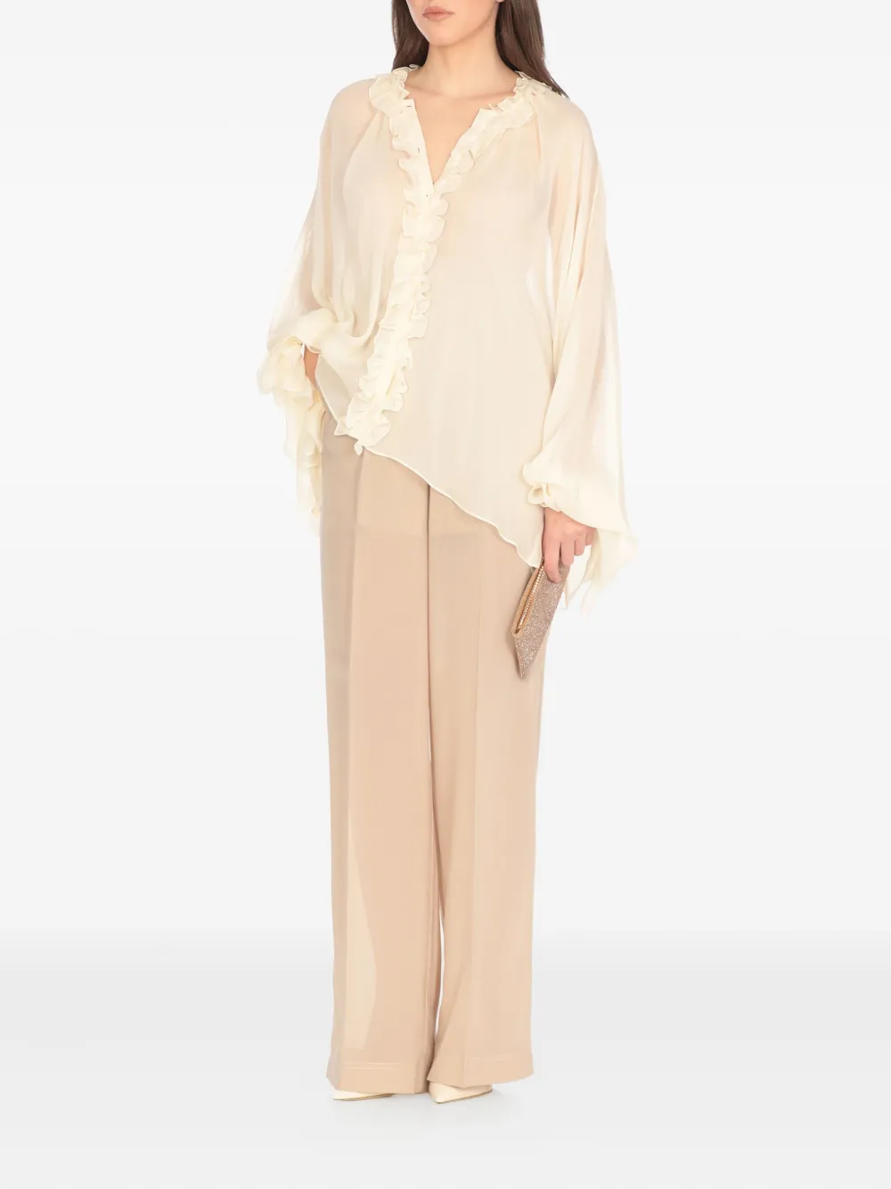 Philosophy Di Lorenzo Serafini high-waisted panelled trousers - Beige