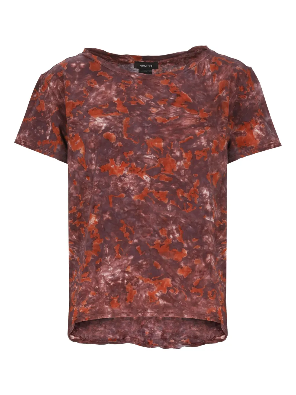 Avant Toi T-shirt met tie-dye print Paars