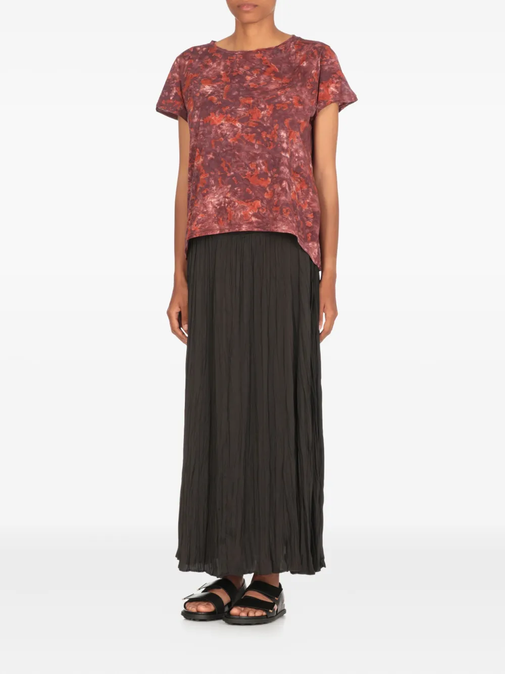 Avant Toi T-shirt met tie-dye print Paars