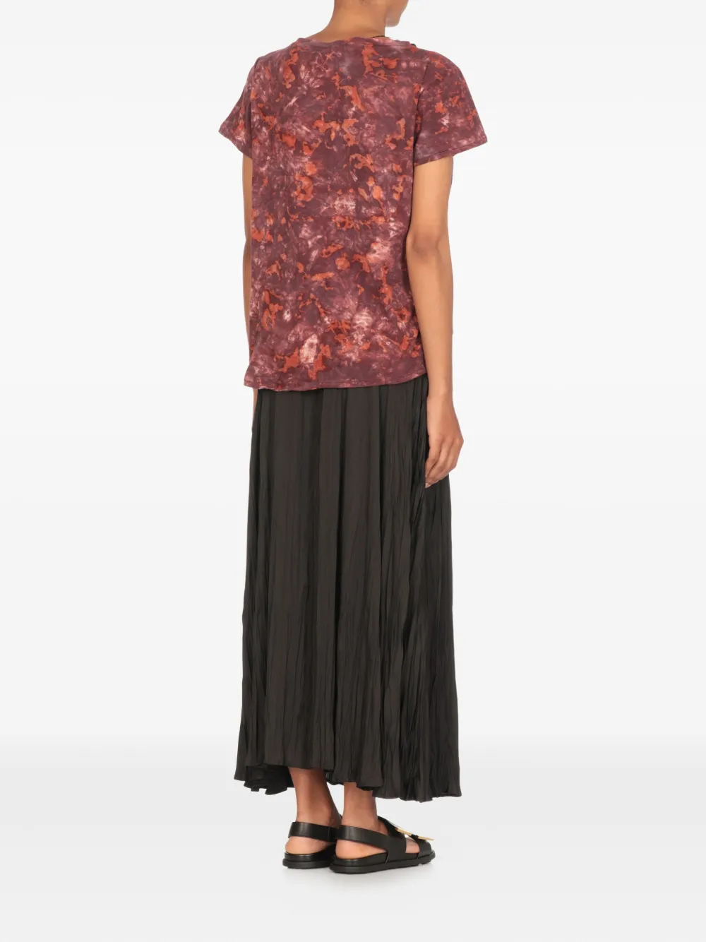 Avant Toi T-shirt met tie-dye print Paars
