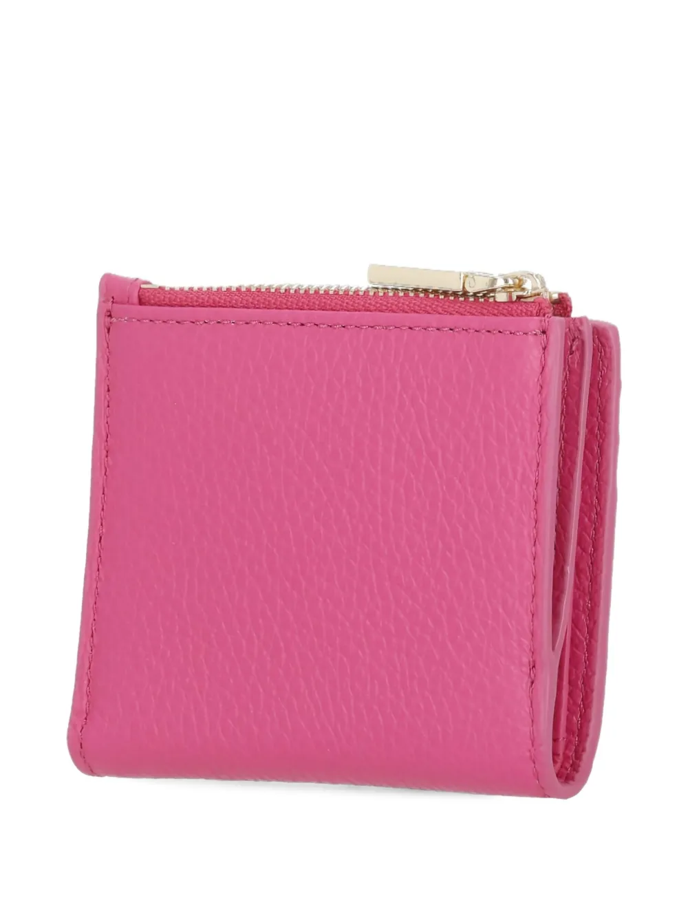 Coccinelle Metallic Soft leather wallet - Roze