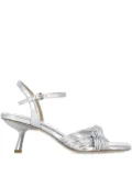 Ash 70mm knotted ankle-strap sandals - Silver