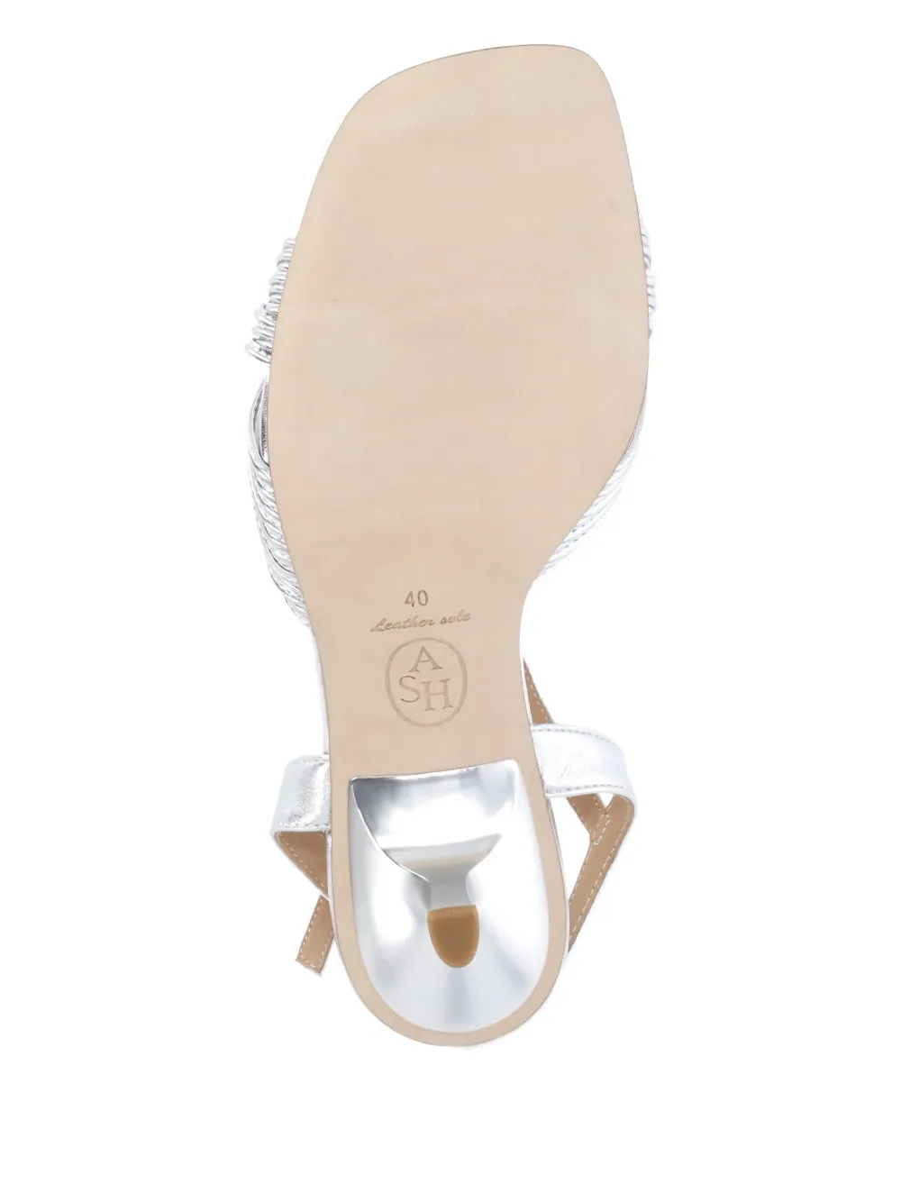 Ash 70mm knotted ankle-strap sandals Silver