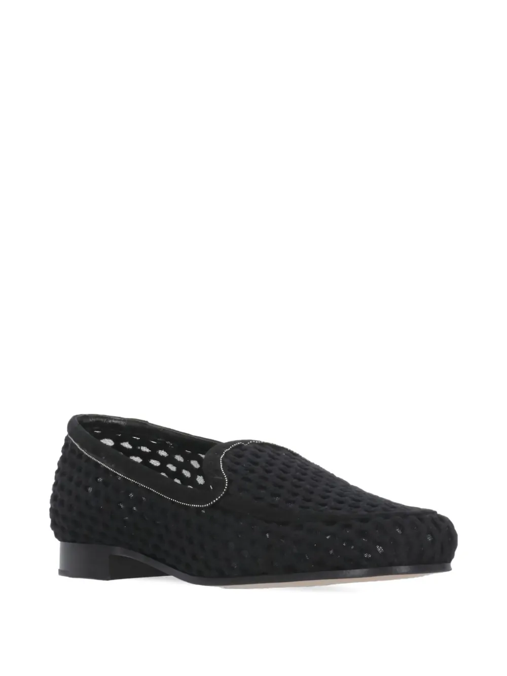 Fabiana Filippi perforated leather loafers - Zwart