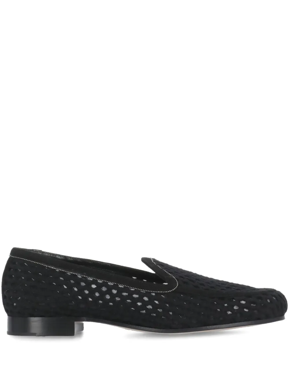 Fabiana Filippi perforated leather loafers Black