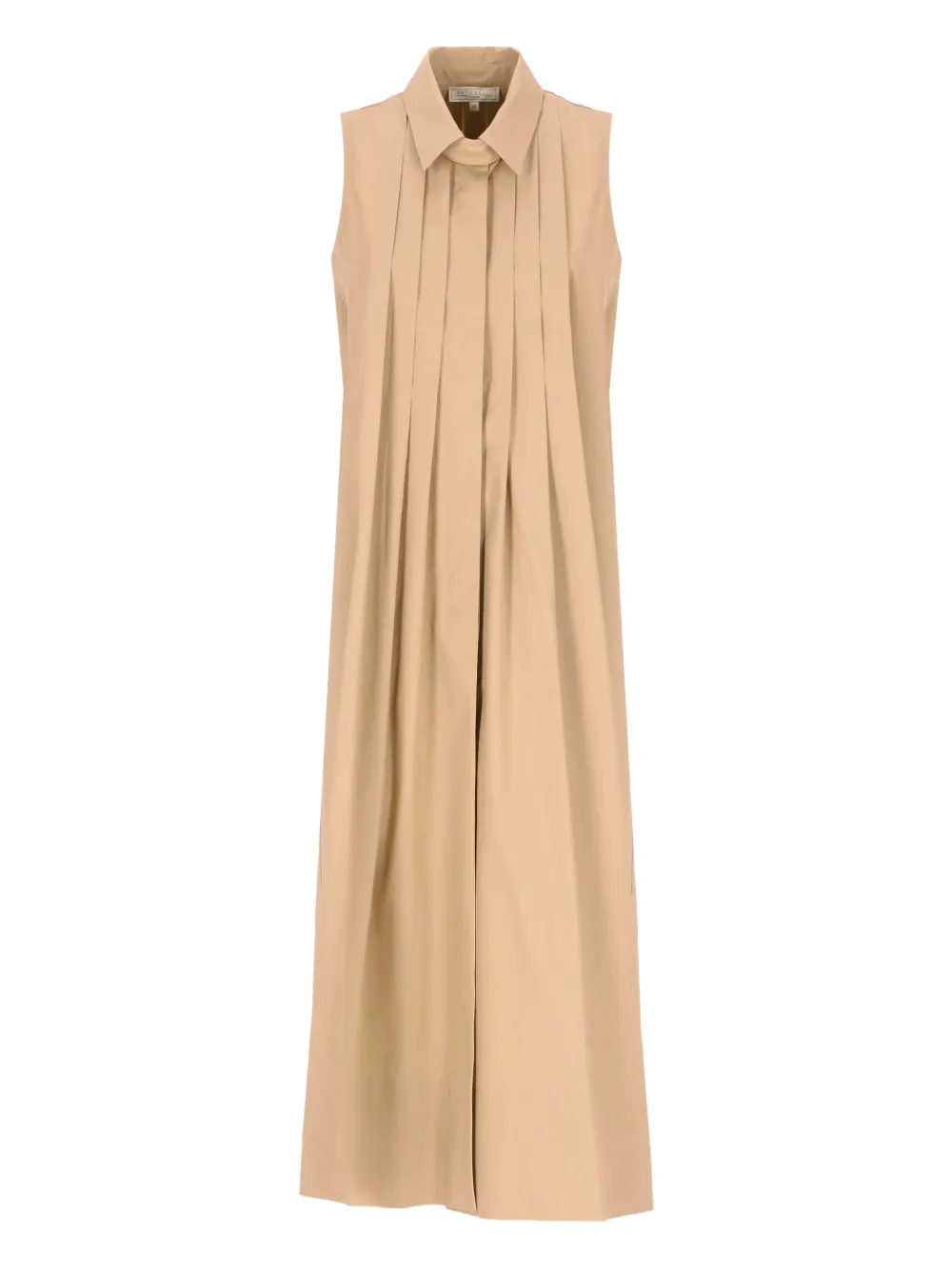 Mantova pleated midi shirt dress