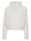 Brunello Cucinelli ribbed turtleneck sweater - White