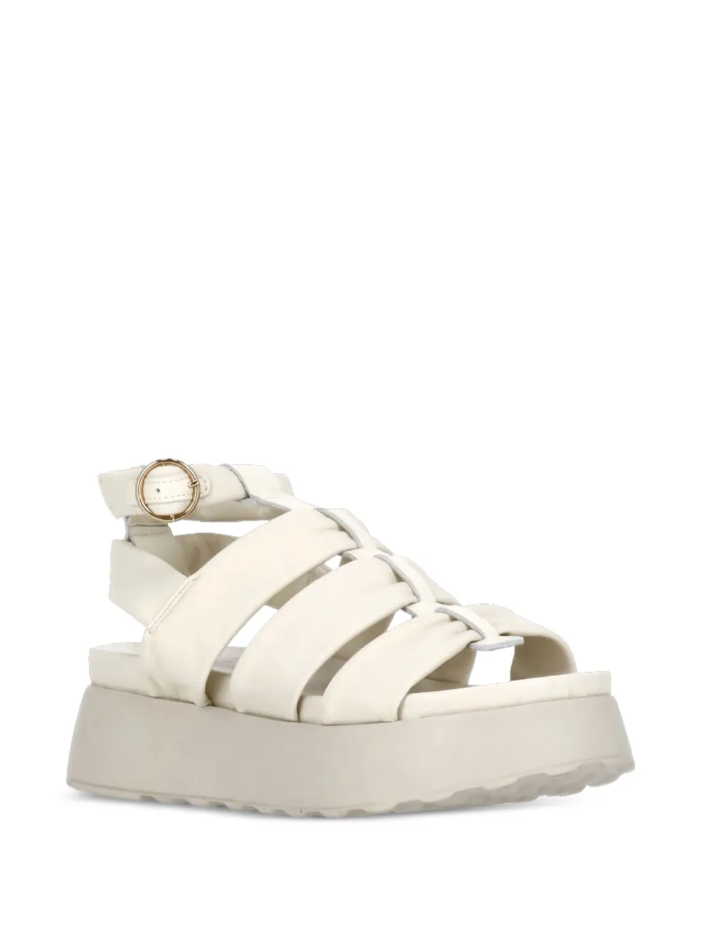 Cult ankle-strap platform sandals Neutrals
