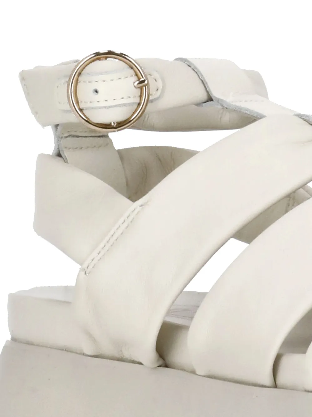 Cult ankle-strap platform sandals Neutrals