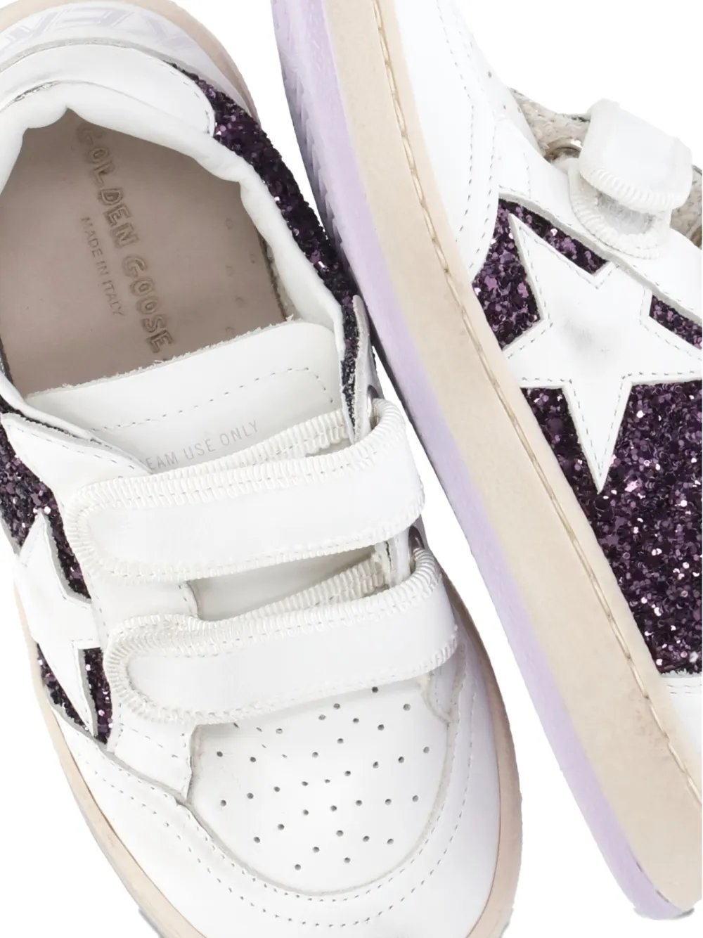 Golden Goose Kids glitter-embellishment sneakers White