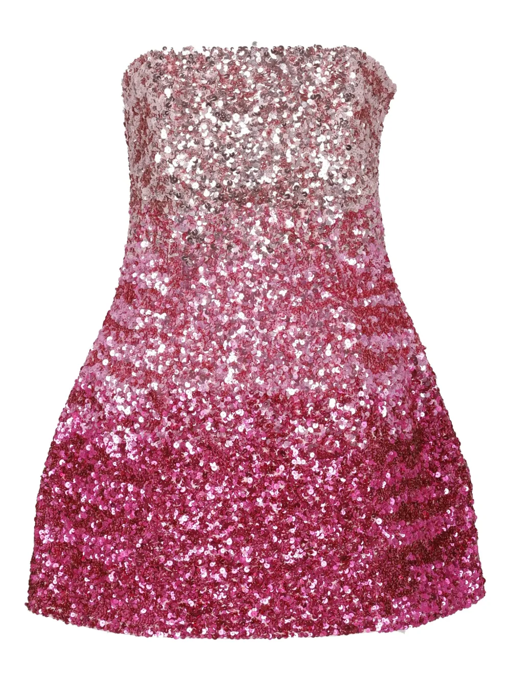 Retroféte Retrofete Strapless Mini Dress With All-over Sequins In Pink