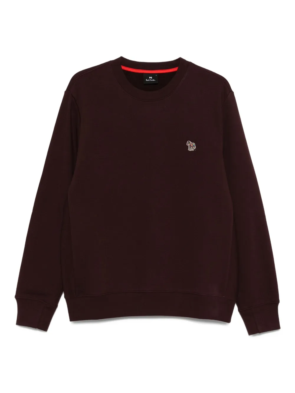 PS Paul Smith logo-embroidered crew-neck sweater Rood