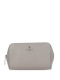 Furla zip-fastening leather make up bag - Grey