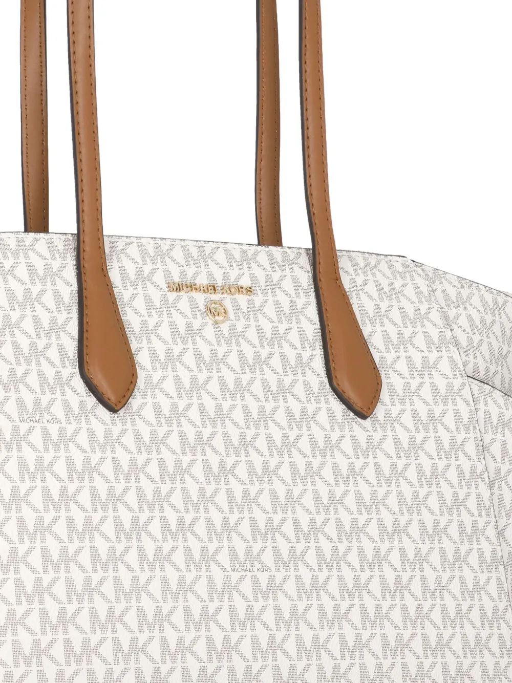 Michael Kors Schoudertas met monogram en logobedel Wit