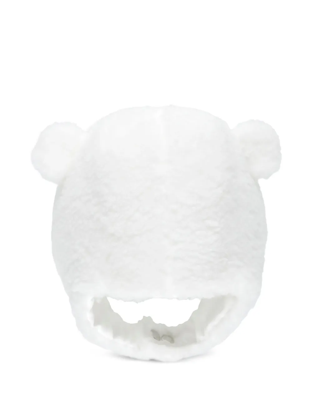 Moncler Enfant Fleece hoed met oorkleppen Wit