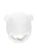 Moncler Enfant ear-flap fleece hat - White