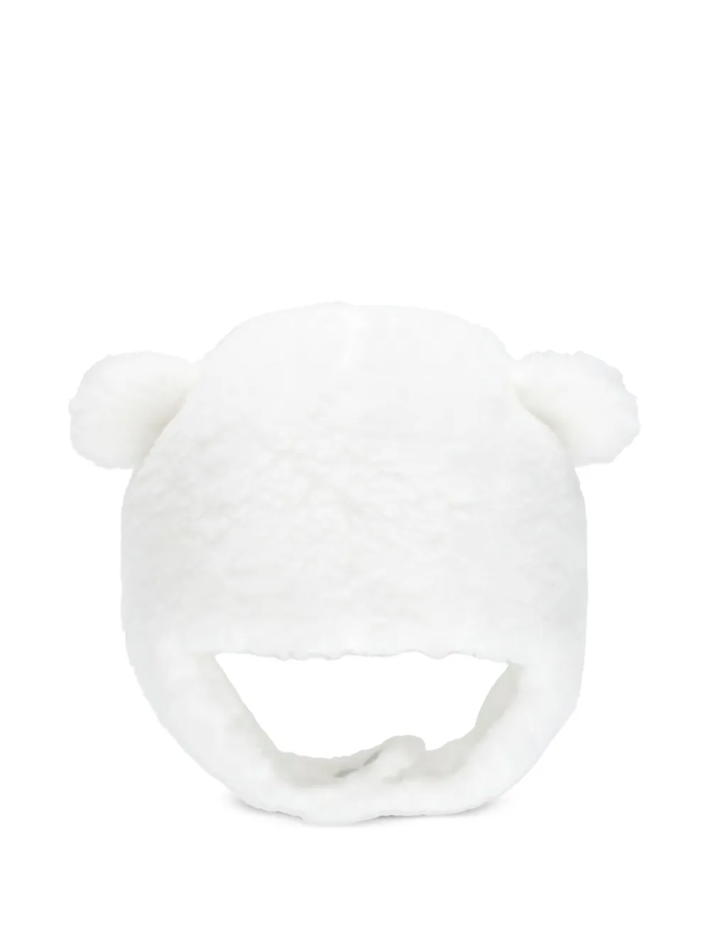 Moncler Enfant Fleece hoed met oorkleppen Wit