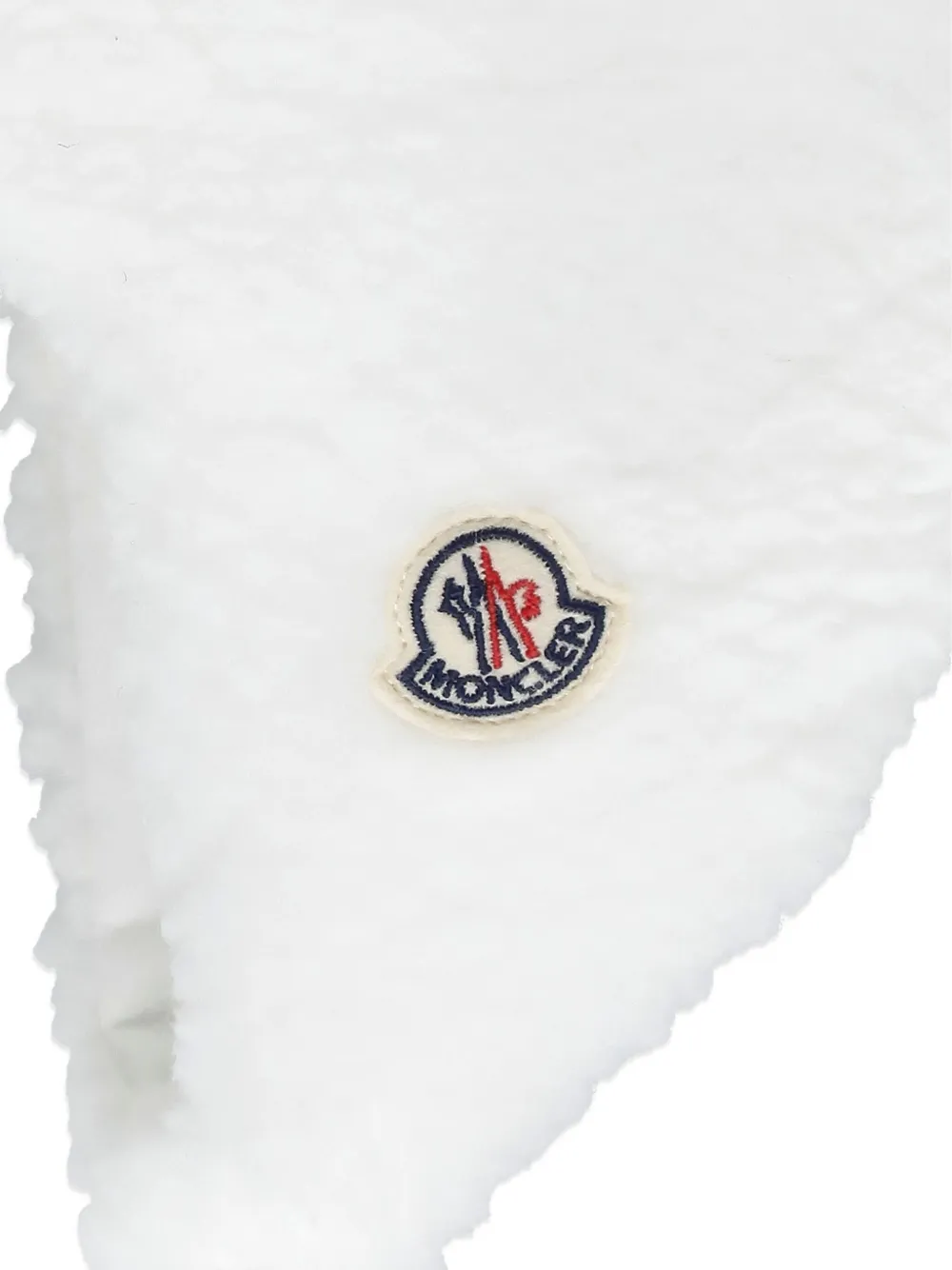 Moncler Enfant Fleece hoed met oorkleppen Wit