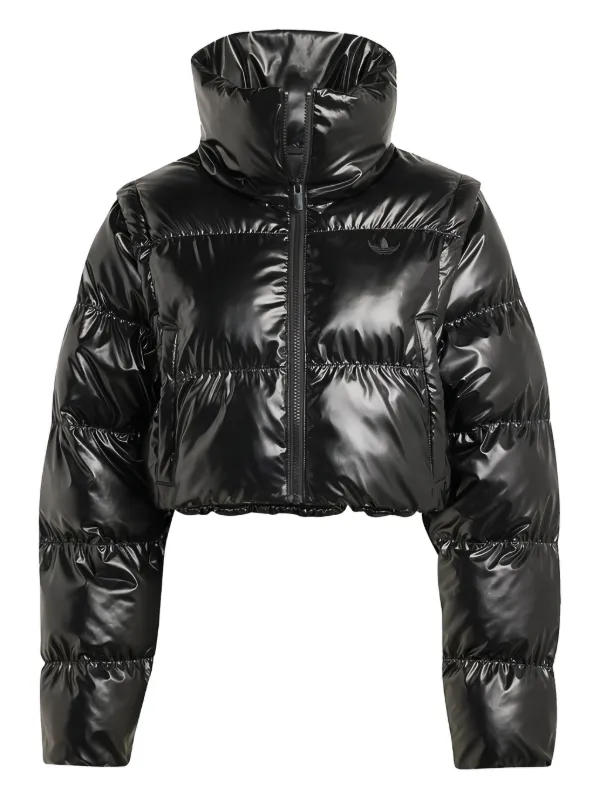 Adidas Cropped Puffer Jacket Black FARFETCH JO