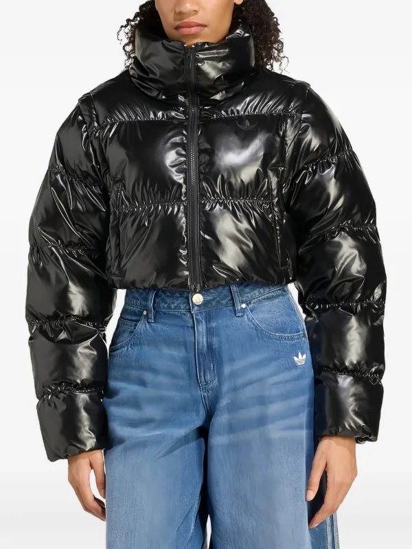 Adidas クロップド パデッドジャケット | ブラック | FARFETCH JP