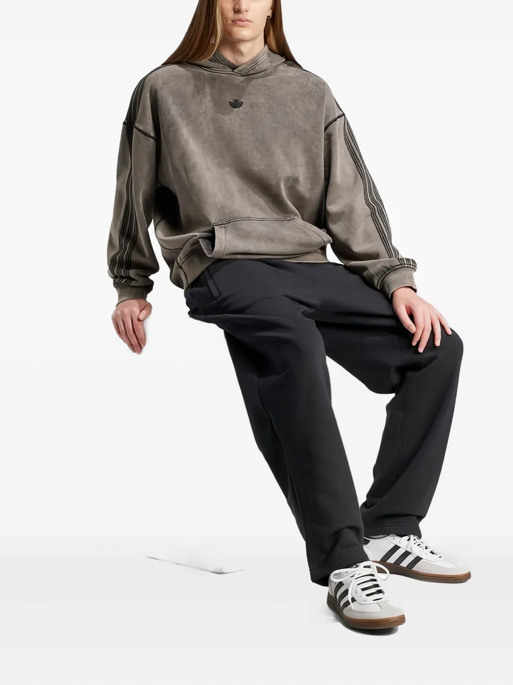 adidas logo-embroidered side-stripe trousers | Sweatpants | Image 2