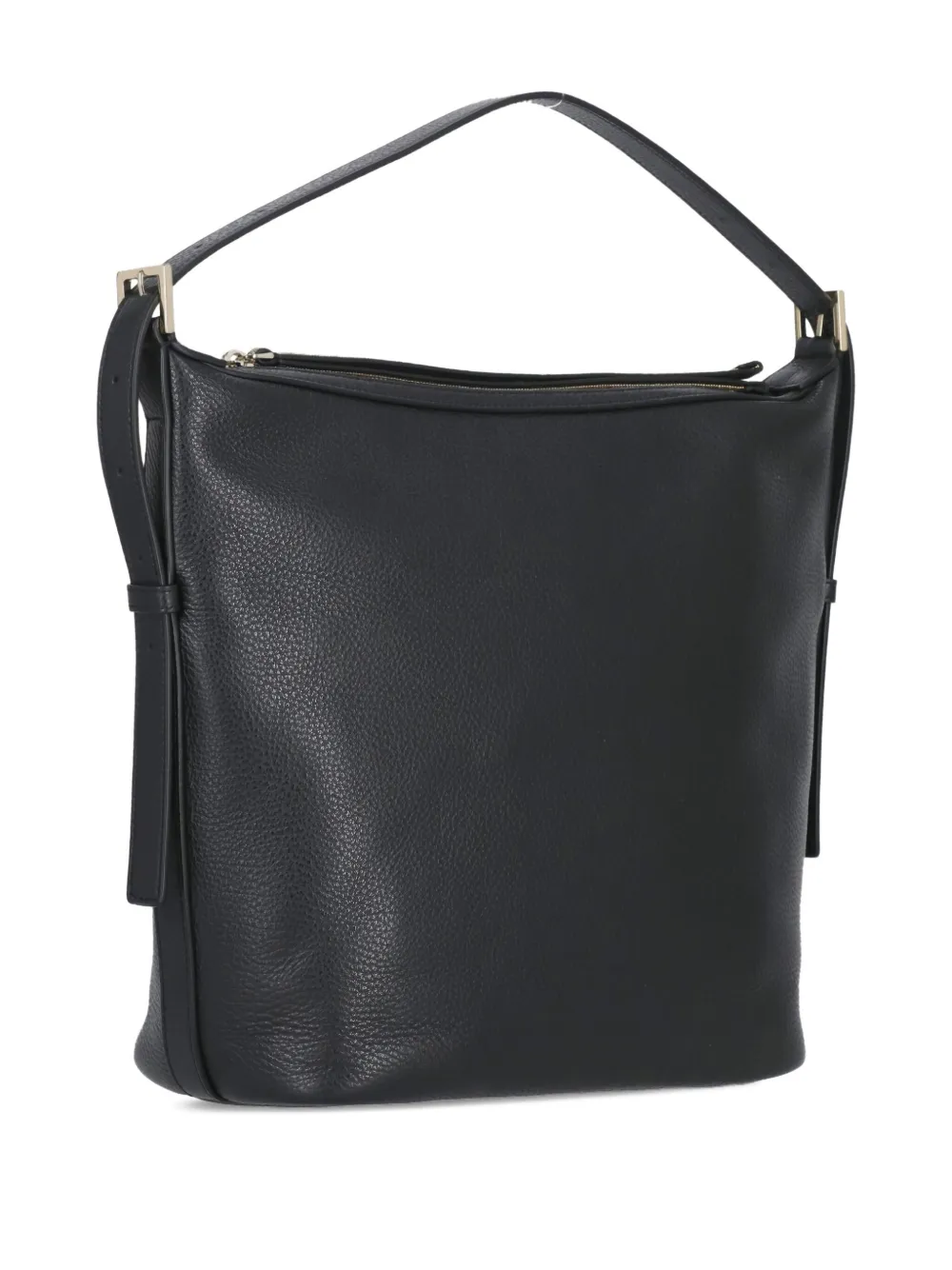 Fabiana Filippi Shopper van bewerkt leer Zwart