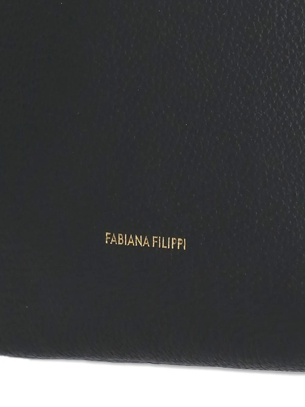 Fabiana Filippi Shopper van bewerkt leer Zwart