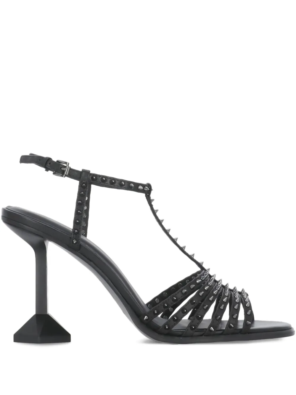 Ash 110mm studded ankle-strap pumps Black