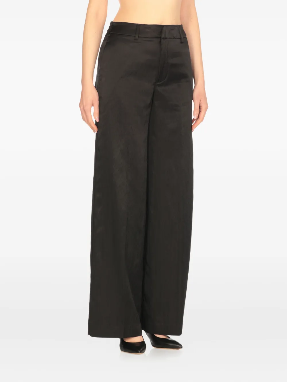 PT Torino palazzo trousers - Zwart
