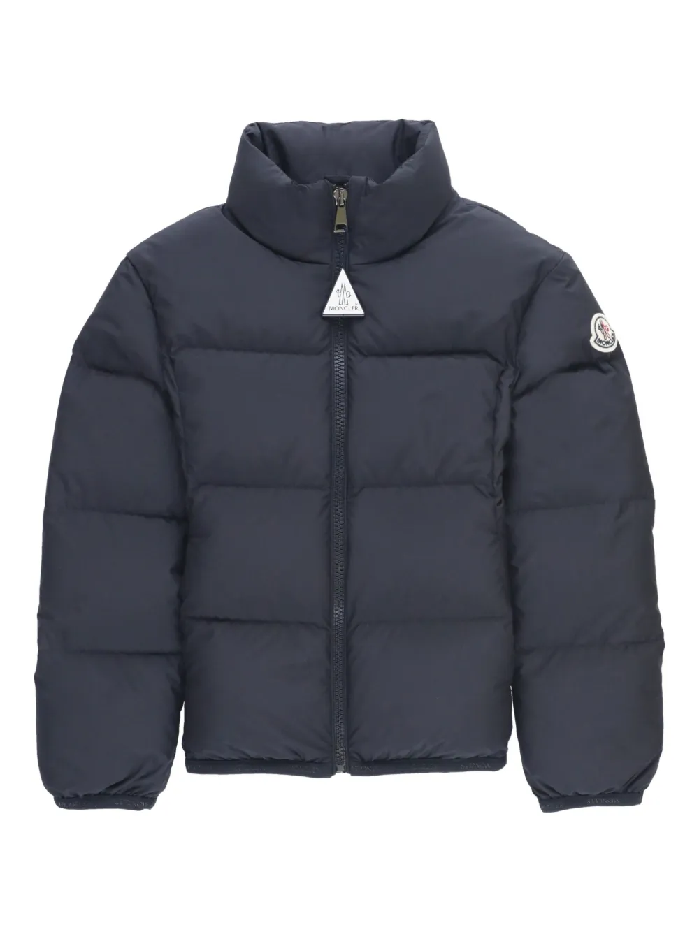 Moncler Enfant quilted high-neck padded jacket Blauw