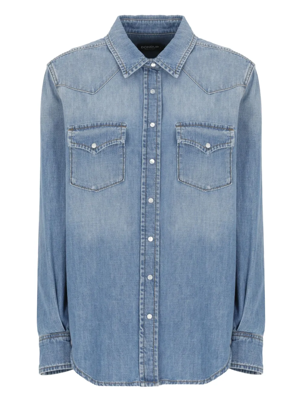 DONDUP flap-pocket denim shirt Blauw