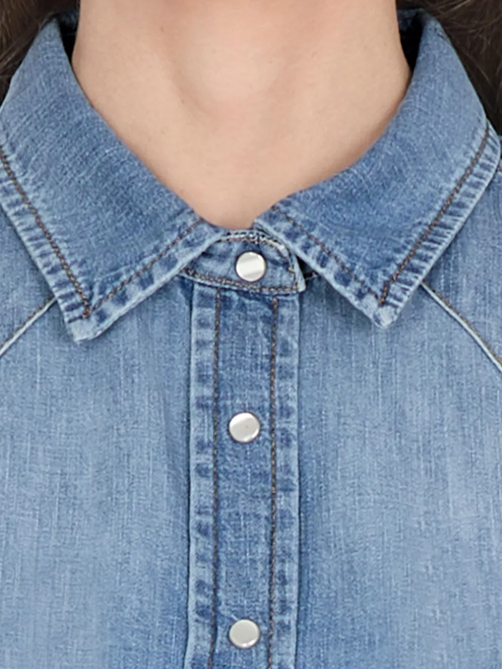 DONDUP Spijkershirt met klepzak Blauw