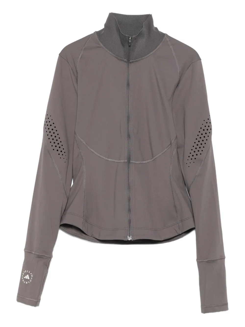 laser-cut zip-up jacket