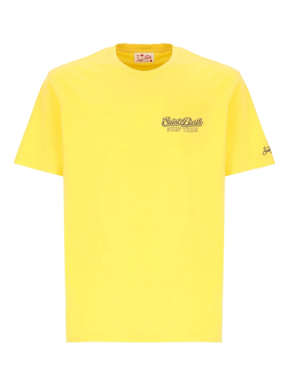 Mc2 Saint Barth Mickey Mouse Surf Team Printed T-shirt In Yellow