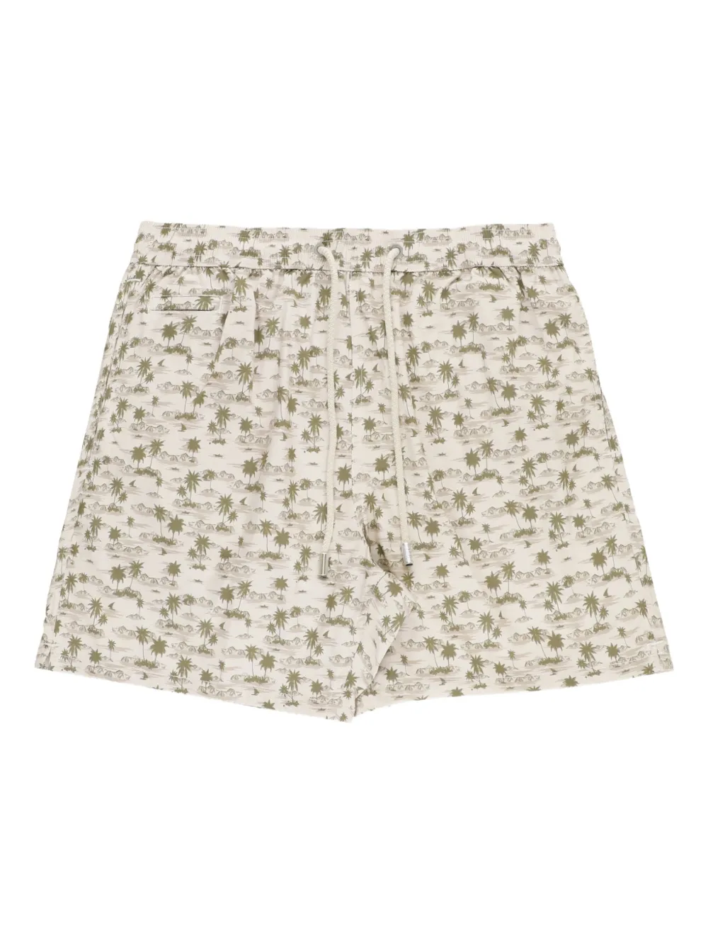 MC2 Saint Barth palm-tree print swim shorts Beige