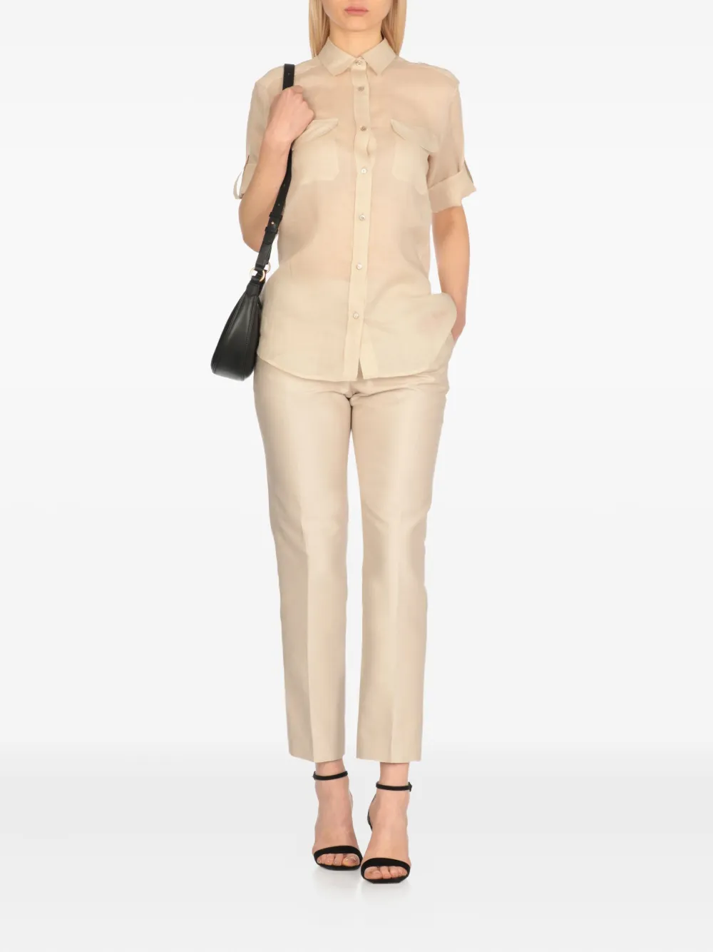 Antonelli flap-pocket shirt - Beige