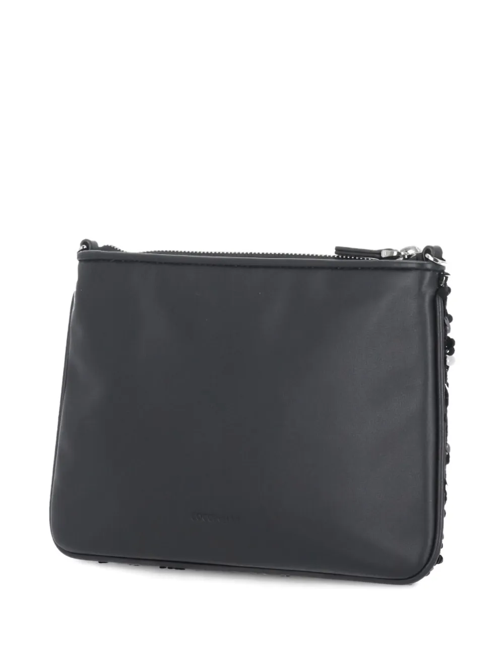 Coccinelle Sequin-embellished Cross Body Bag In Black