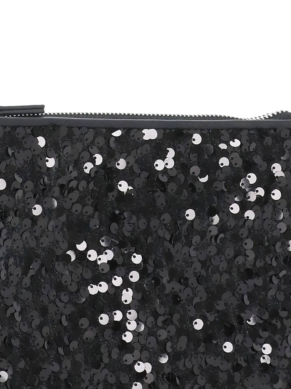 Coccinelle Sequin-embellished Cross Body Bag In Black